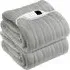 Electric Heated Throw with 9 Heat Settings - Grey, Fleece