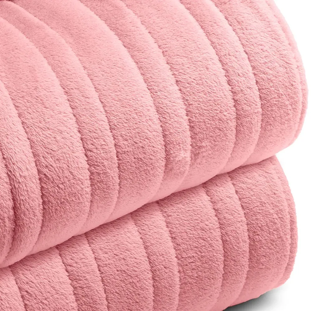 Electric Heated Throw with 9 Heat Settings - Pink, Fleece