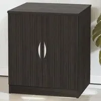 2 Door Desk Height Cupboard - Black