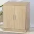 2 Door Desk Height Cupboard - Brown