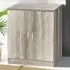 2 Door Desk Height Cupboard - Grey