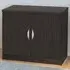 2 Door Wide Storage Cupboard - Black