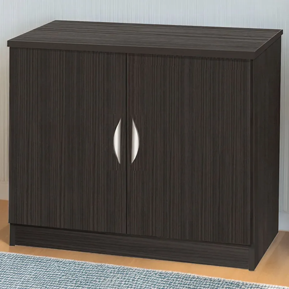 2 Door Wide Storage Cupboard - Black image