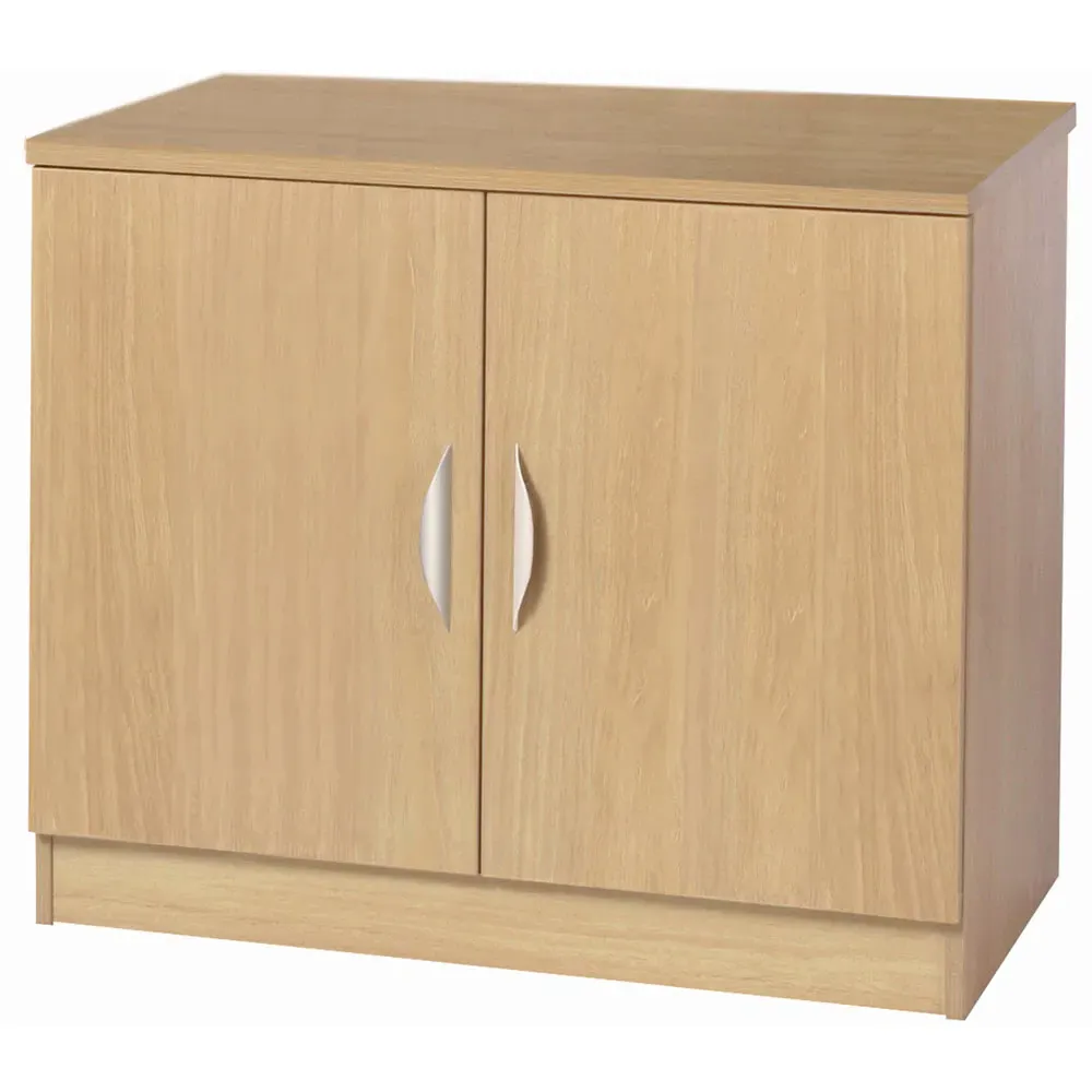 2 Door Wide Storage Cupboard - Brown