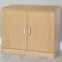 2 Door Wide Storage Cupboard - Brown