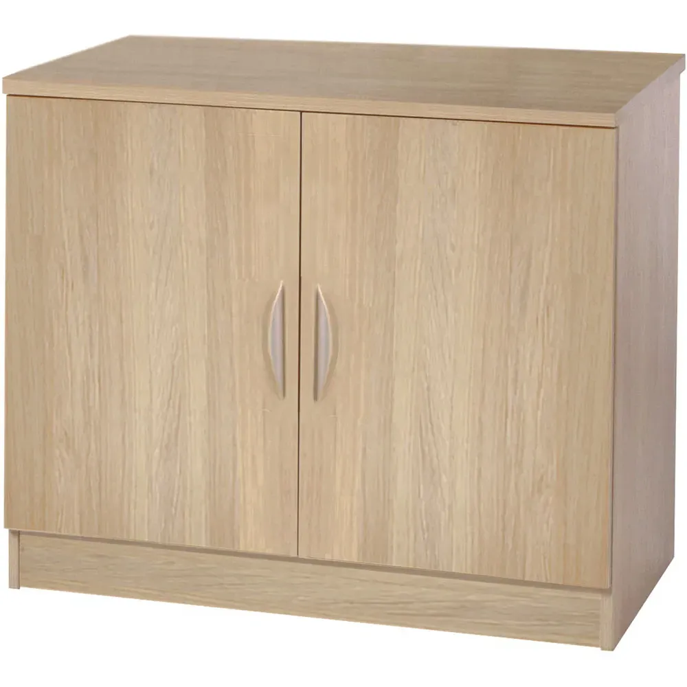 2 Door Wide Storage Cupboard - Brown