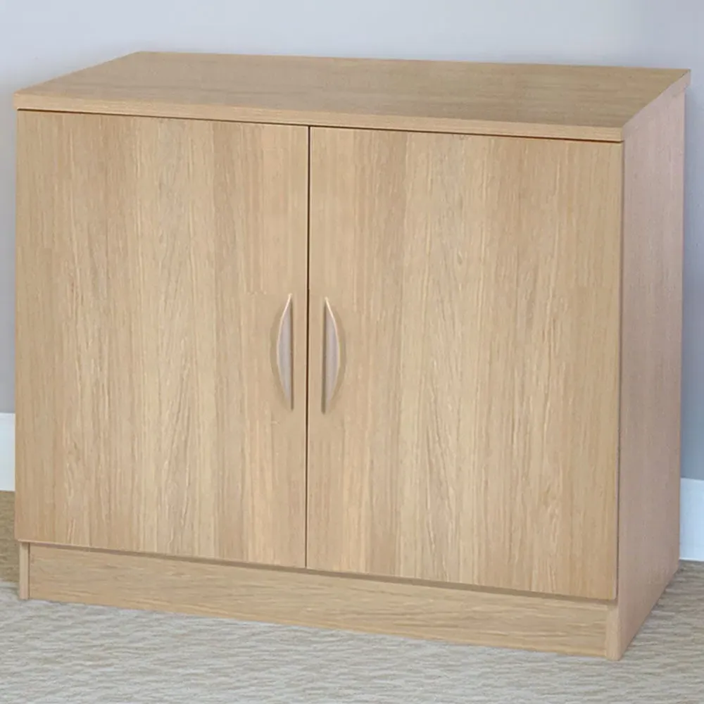 2 Door Wide Storage Cupboard - Brown