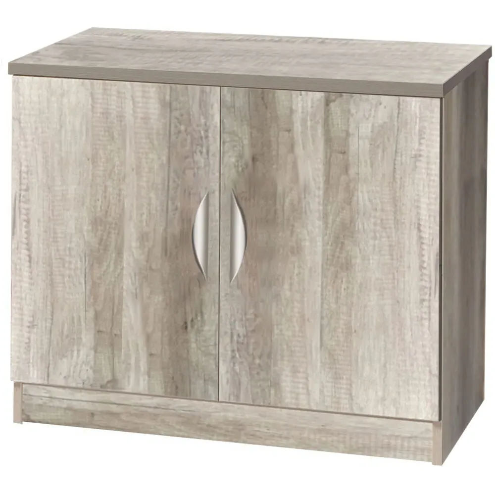 2 Door Wide Storage Cupboard - Grey