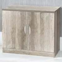 2 Door Wide Storage Cupboard - Grey