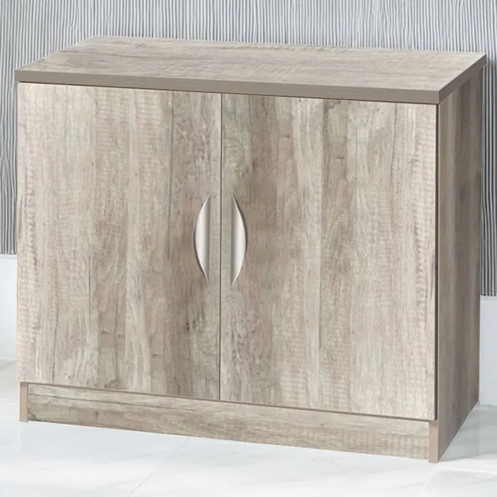 2 Door Wide Storage Cupboard - Grey