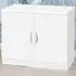 2 Door Wide Storage Cupboard - White