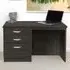 2 Drawer Single Cabinet Desk - Black