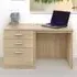 2 Drawer Single Cabinet Desk - Brown