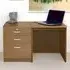 2 Drawer Single Cabinet Desk - Brown