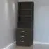 3 Drawer 4 Shelf Storage Chest with Hutch - Black