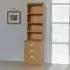 3 Drawer 4 Shelf Storage Unit with Hutch - Brown