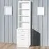 3 Drawer 4 Shelf Storage Unit with Hutch - White