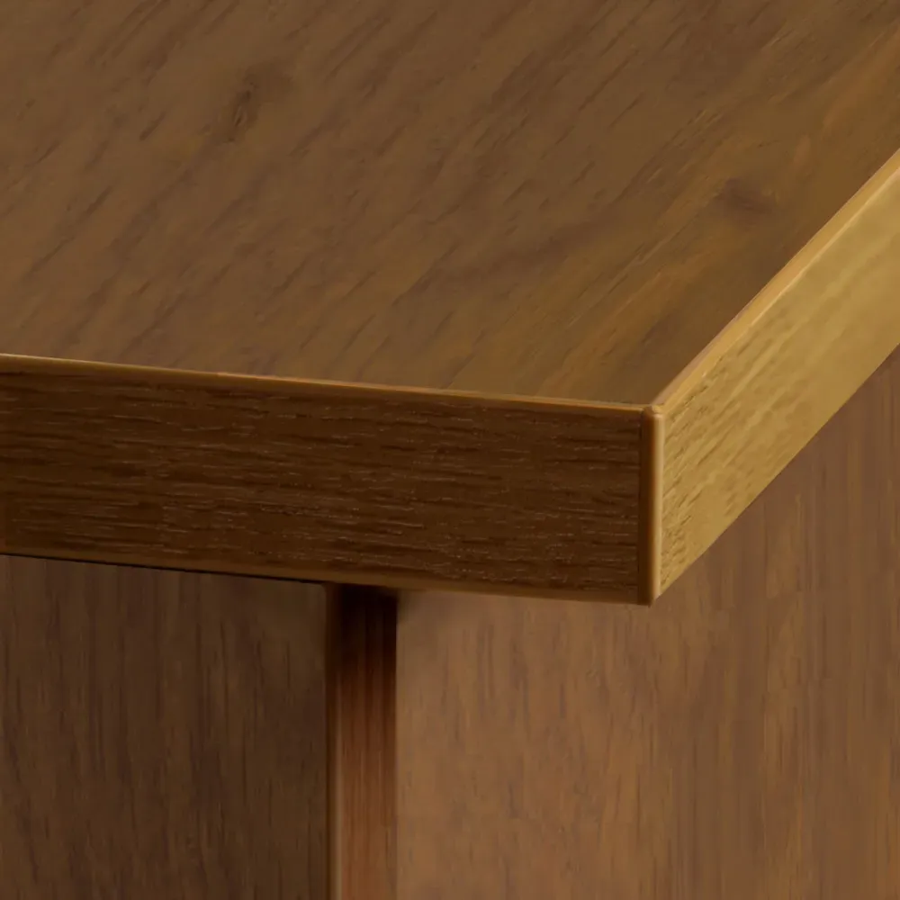 3 Drawer Filing Cabinet with Hutch - Brown