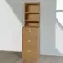 3 Drawer Filing Cabinet with Hutch - Brown