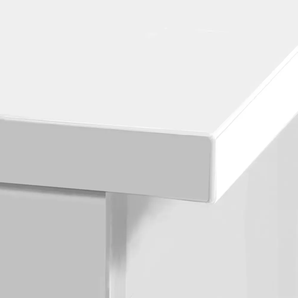 3 Drawer Filing Cabinet with Hutch - White