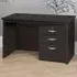 3 Drawer Home Office Desk with Hutch - Black
