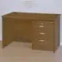 3 Drawer Office Desk with Hutch - Brown