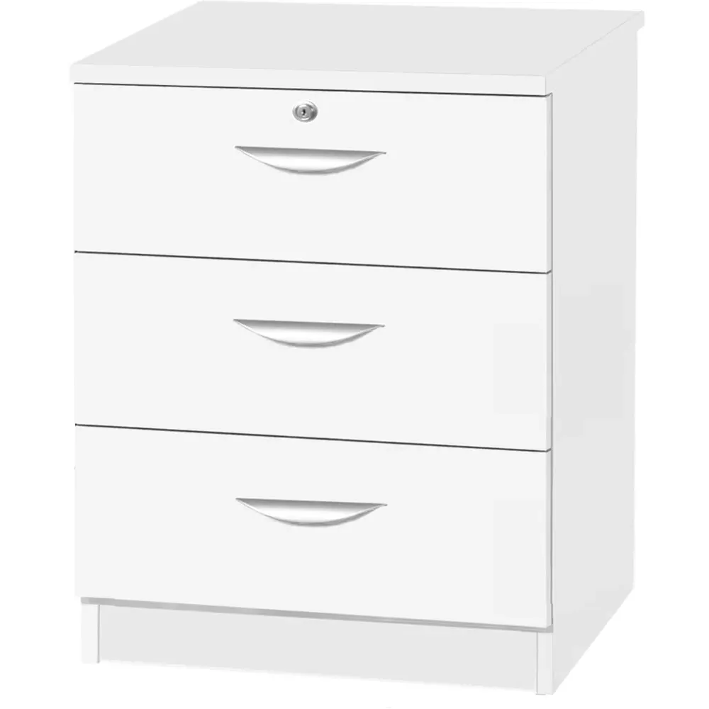 3 Drawer Storage Chest - White