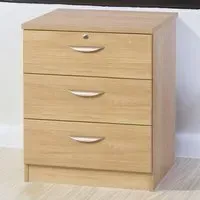 3 Drawer Storage Chest with Lock - Brown