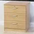 3 Drawer Storage Chest with Lock - Brown