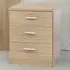 3 Drawer Storage Chest with Lock - Brown