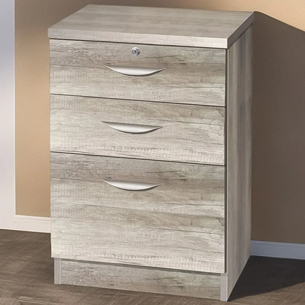 3 Drawer Storage Unit - Grey image