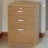 3 Drawer Storage Unit with Lock - Brown