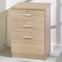 3 Drawer Storage Unit with Lock - Brown