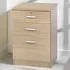 3 Drawer Storage Unit with Lock - Brown
