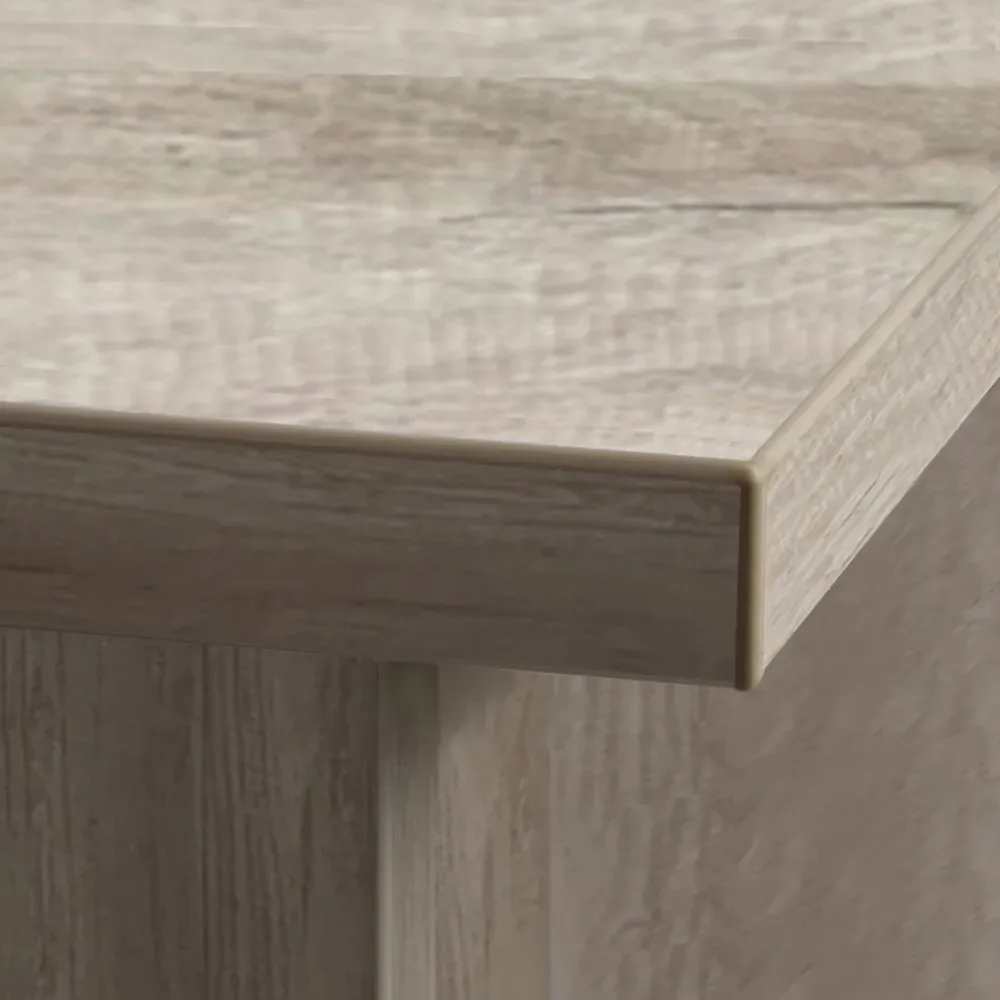 4 Drawer 4 Shelf Chest of Drawers with Lock - Grey