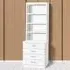 4 Drawer 4 Shelf Chest of Drawers with Lock - White