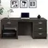 4 Drawer Desk with Printer Shelf - Black