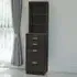 4 Drawer Filing Cabinet with Hutch - Black
