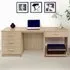 4 Drawer Set-11 Desk with Printer Shelf - Brown