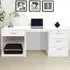 4 Drawer Set-11 Desk with Printer Shelf - White