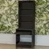 4 Shelf Printer Desk Stand with Hutch - Black