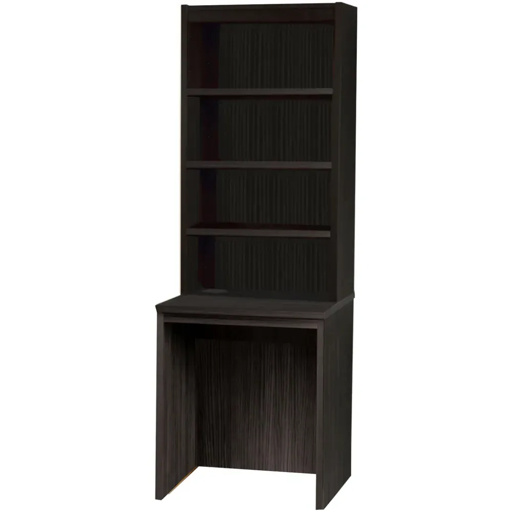 4 Shelf Small Laptop Desk with Hutch - Black