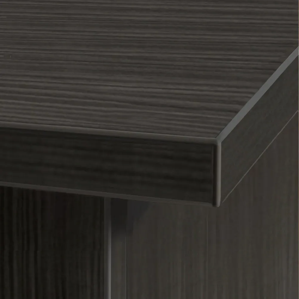 4 Shelf Small Laptop Desk with Hutch - Black