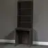 4 Shelf Small Laptop Desk with Hutch - Black