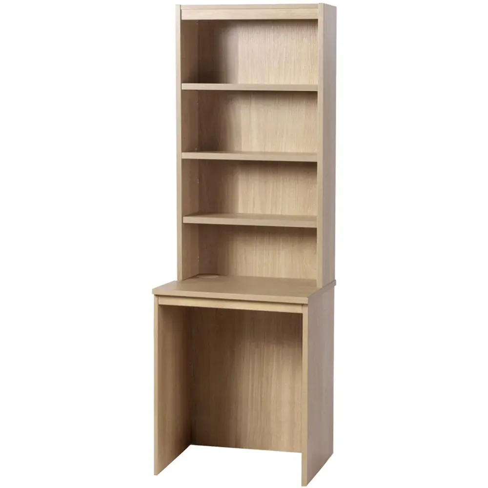 4 Shelf Small Laptop Desk with Hutch - Brown