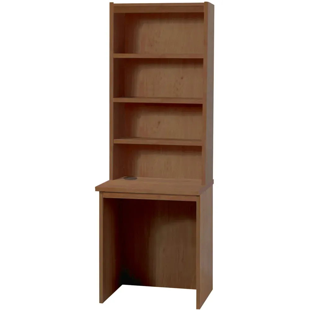 4 Shelf Small Laptop Desk with Hutch - Brown