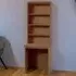 4 Shelf Small Laptop Desk with Hutch - Brown