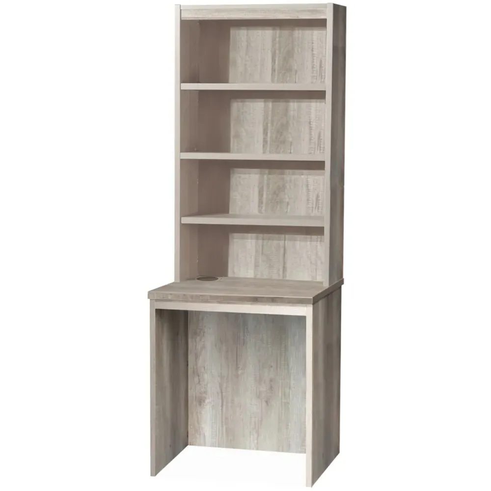 4 Shelf Small Laptop Desk with Hutch - Grey