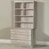 5 Drawer 6 Shelf A2 Plan Chest of Drawers with Hutch - Grey