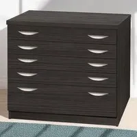 5 Drawer A2 Plan Chest of Drawers - Black
